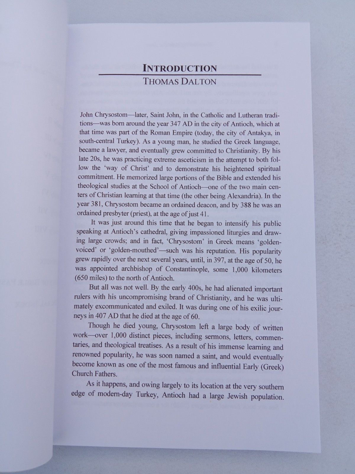 Homilies Against the Jews by John Chrysostom PB