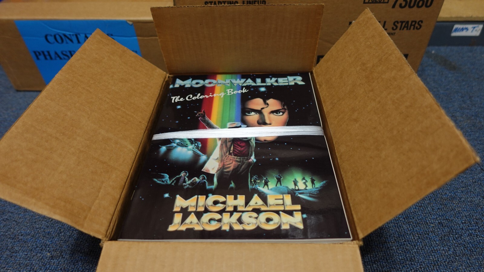 1 Michael Jackson Moonwalker 1988 Coloring Book & 1 Story Book Brand New Lot