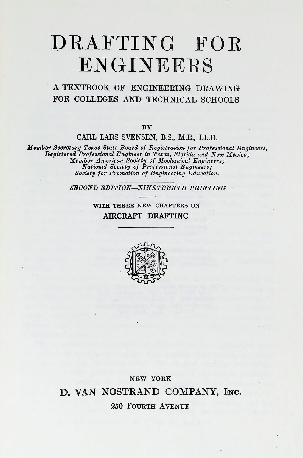 Drafting for Engineers Svensen 1947 Aircraft Drawing Engineering Textbook