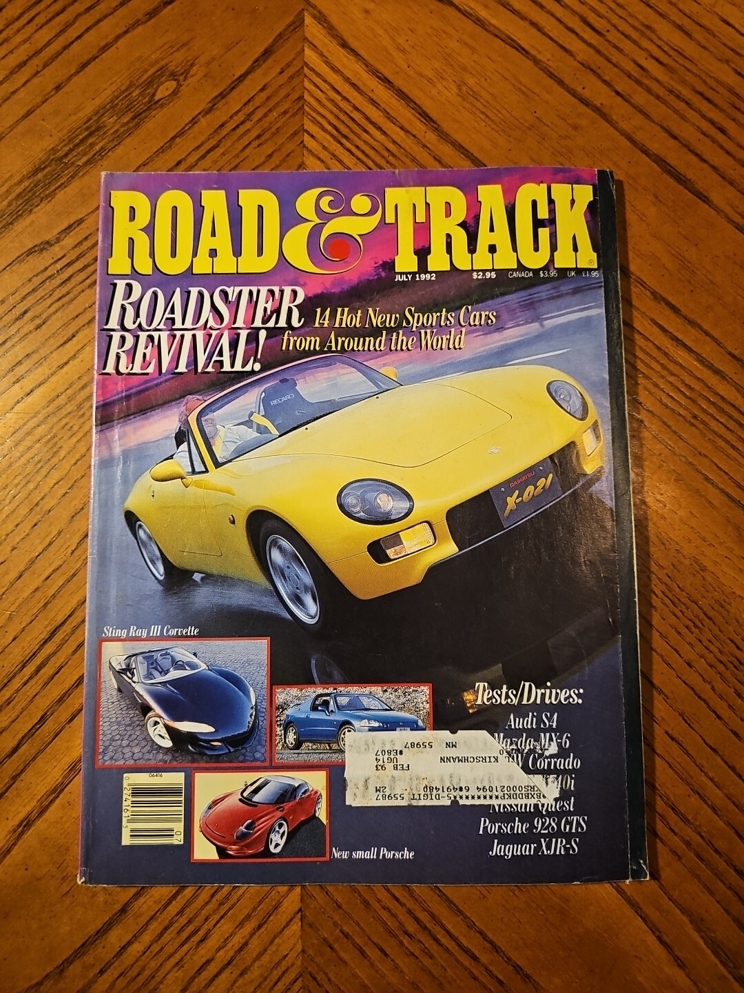 Road & Track Magazine JULY 1992 X-021 AUDI S4 MAZDA MX-6 PORSCHE 928 GTS