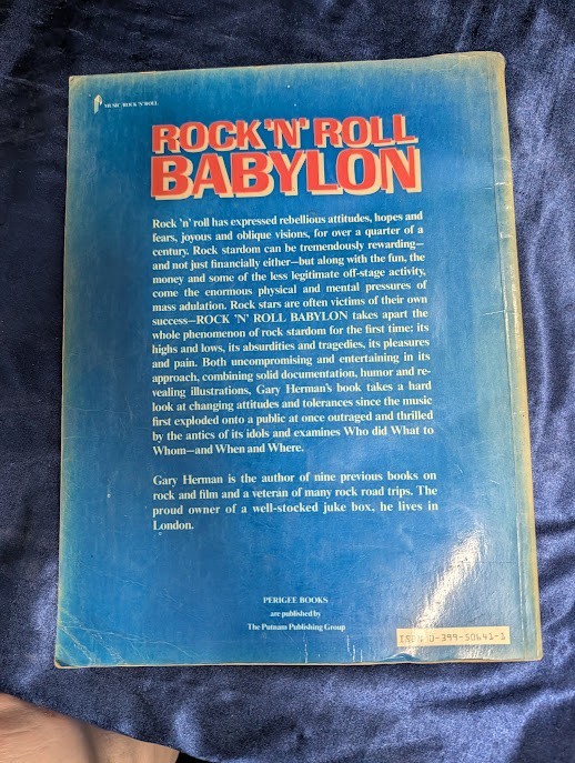 Rock ‘n’ Roll Babylon Gary Herman Paperback Music History Book