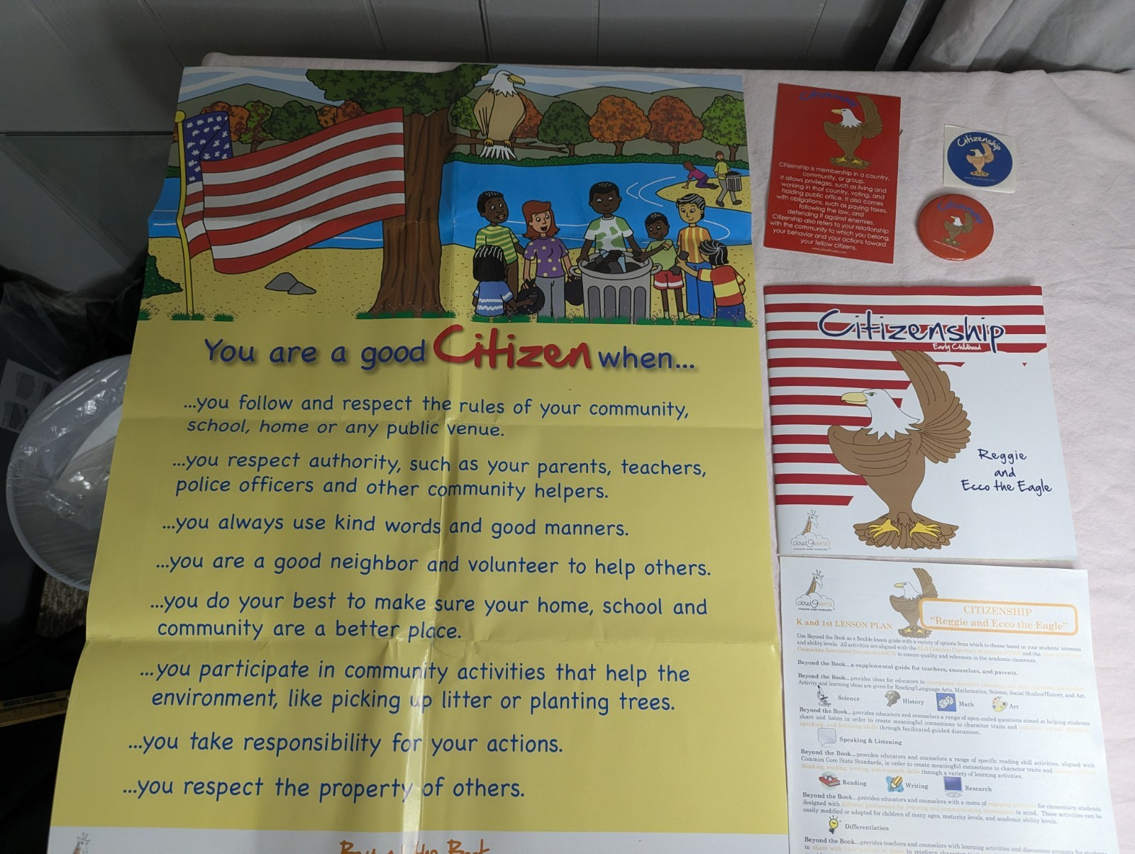 Home School Teachers Cloud 9 world character book CITIZENSHIP K -1st poster kit