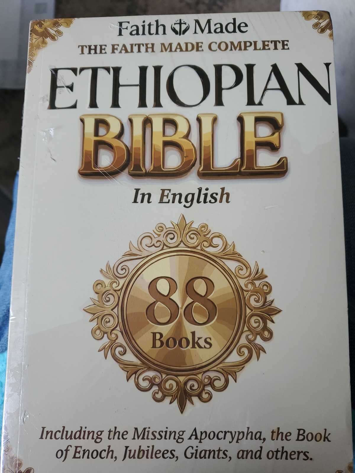 Faith Made Ethiopian Bible in English 88 Books Paperback Gold/Beige