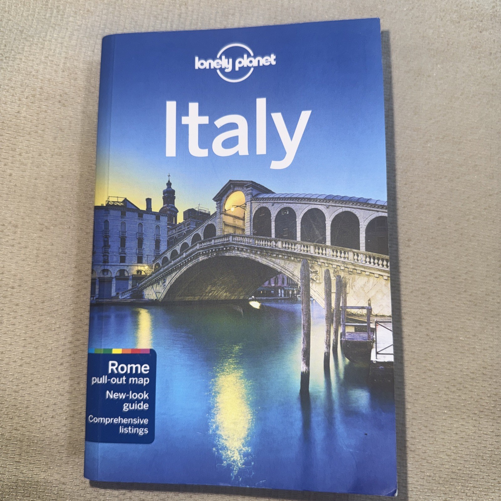 Lonely Planet Italy Travel Guide Book Rome Pull-Out Map Full Travel Advice