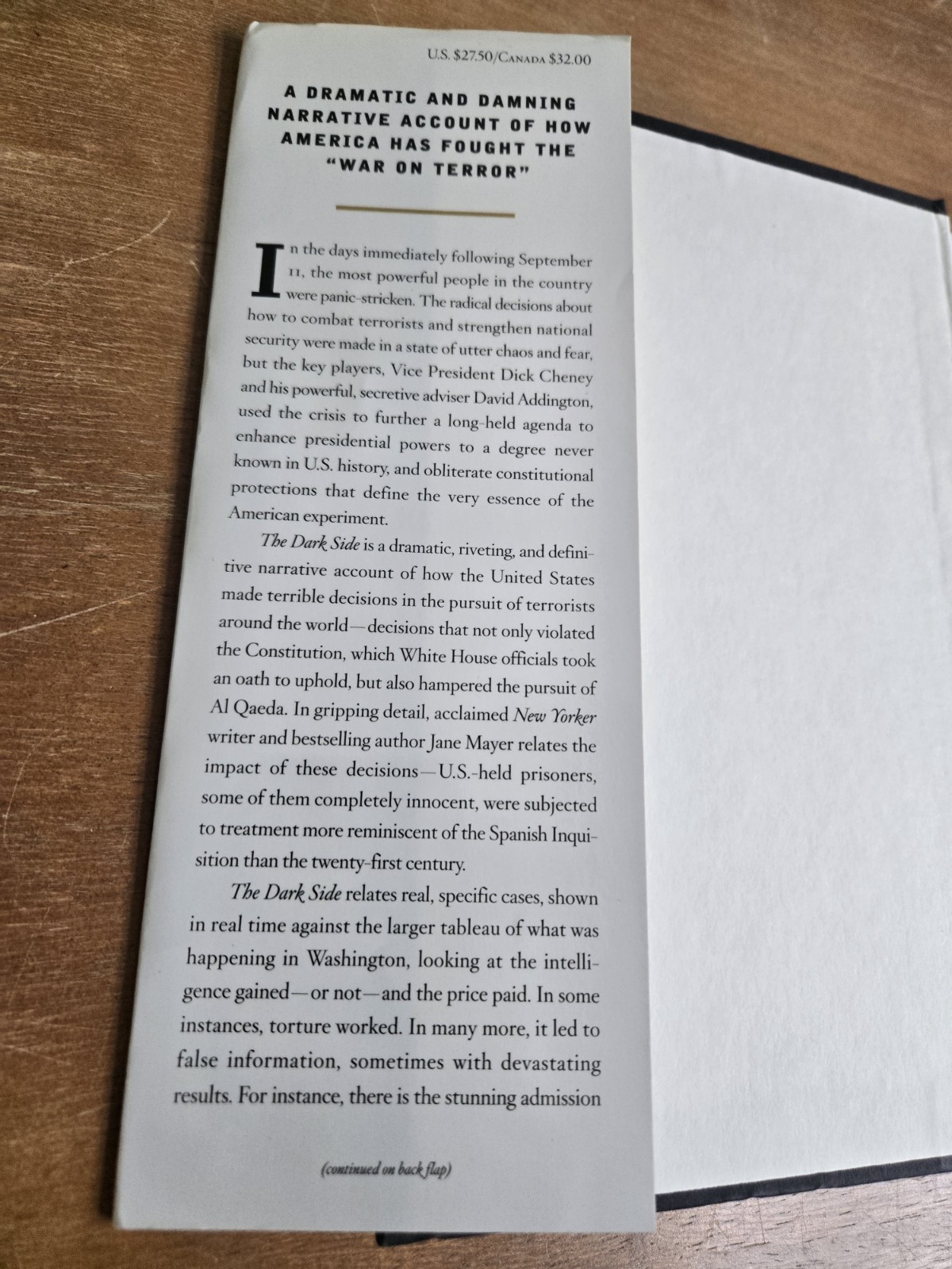 The Darkside By Jane Mayer HCDJ Book