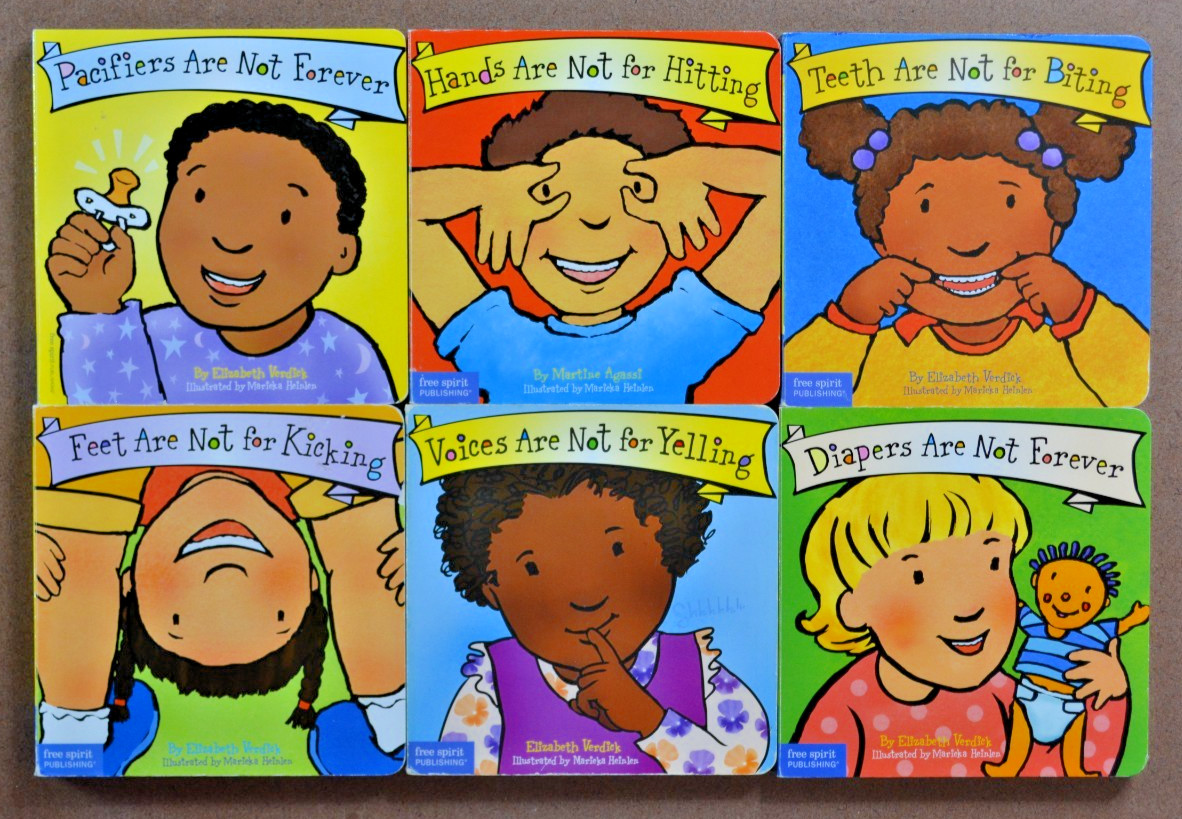 Lot 6 Free Spirit Publishing Board Books about Manners – Hitting Yelling Kicking