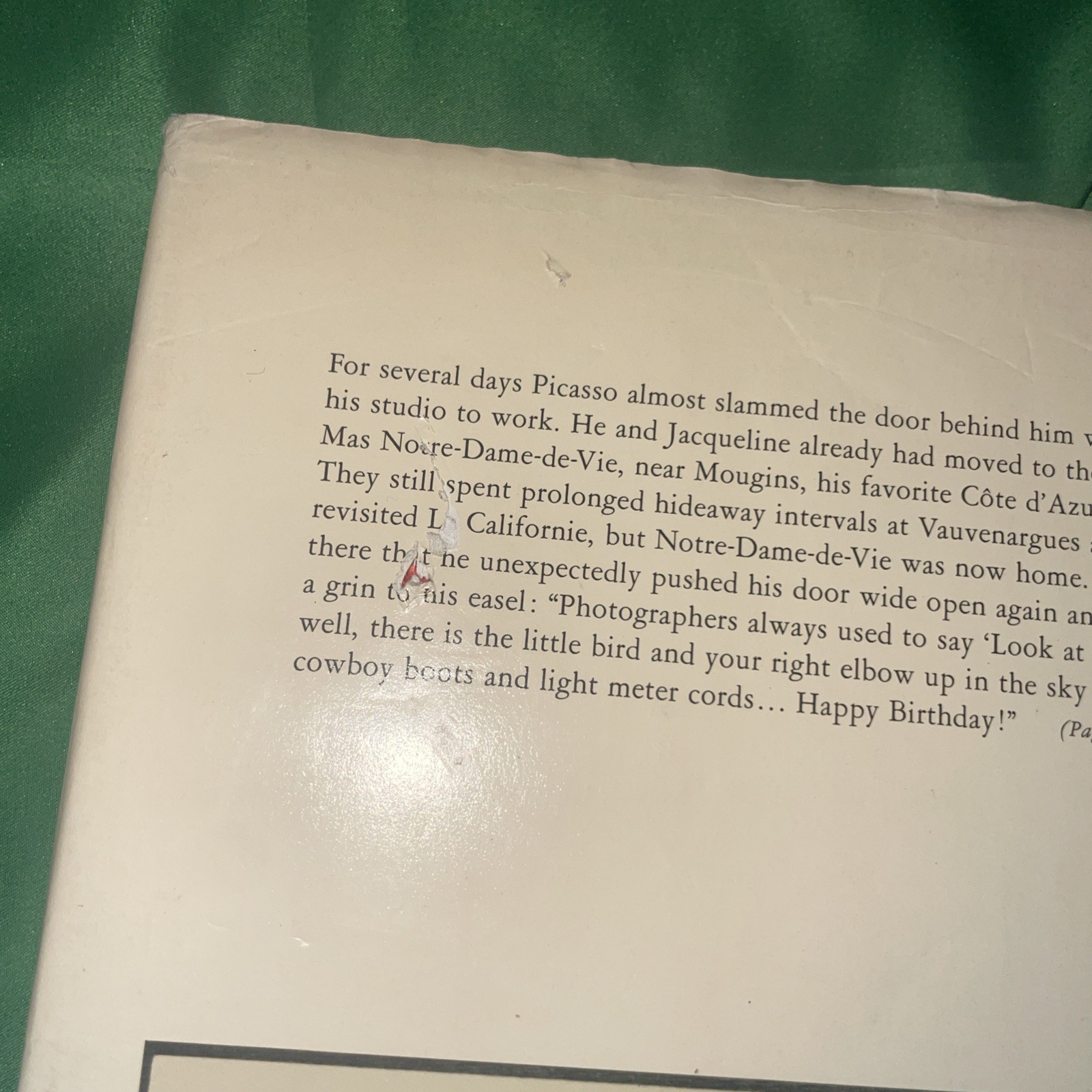 Goodbye Picasso by David Douglas Duncan (Hardcover) Dust Jacket