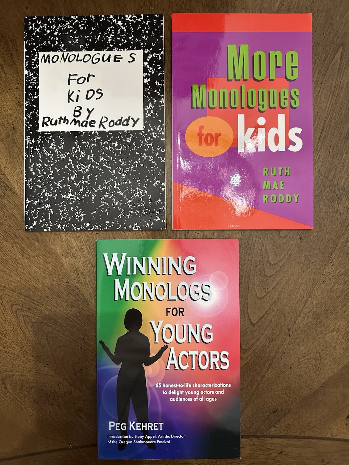 LOT of 3 Books Winning Monologs for Young Actors, Monologues for Kids, More -new