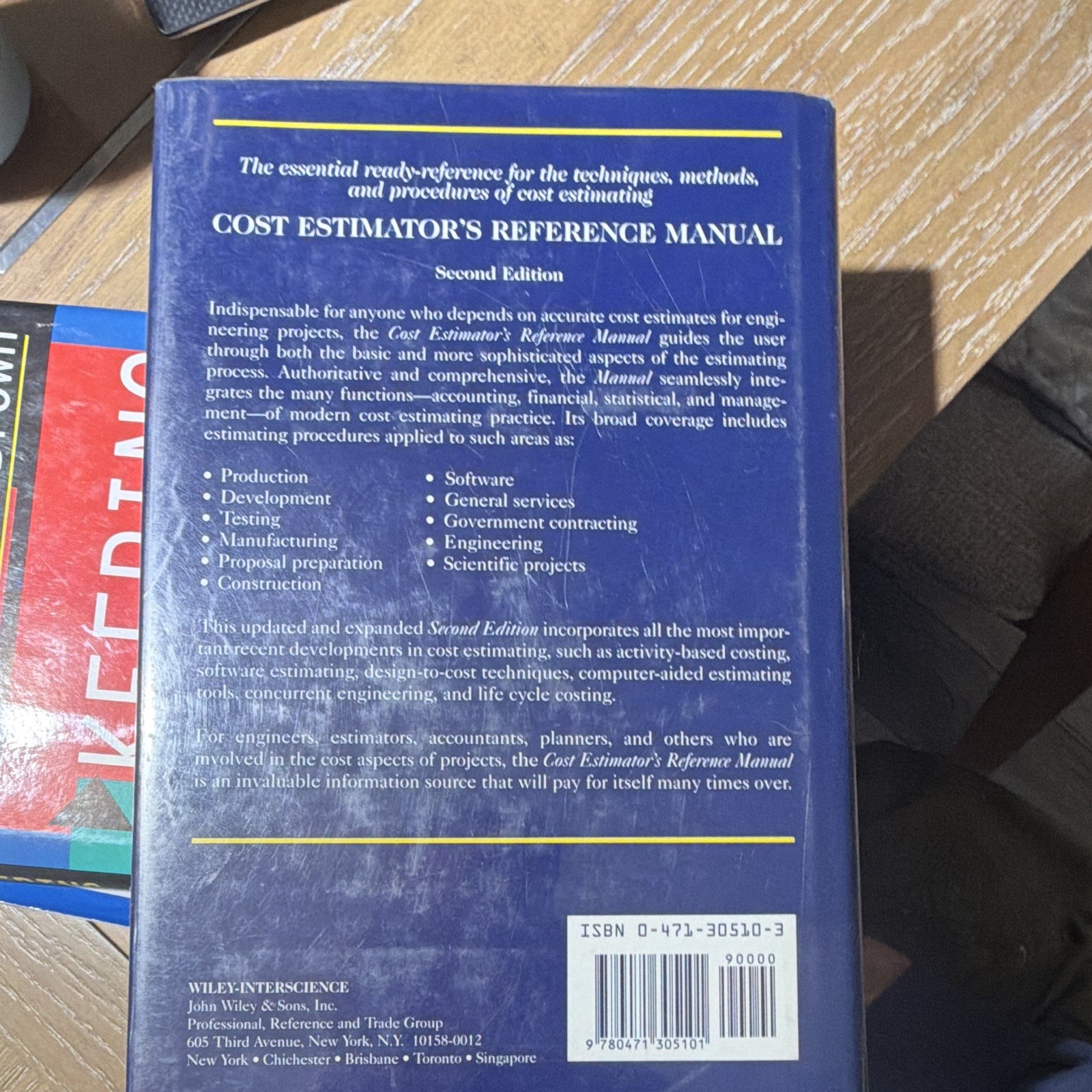 Wiley-Interscience Cost Estimator’s Reference Manual 2nd Ed Hardcover Stewart