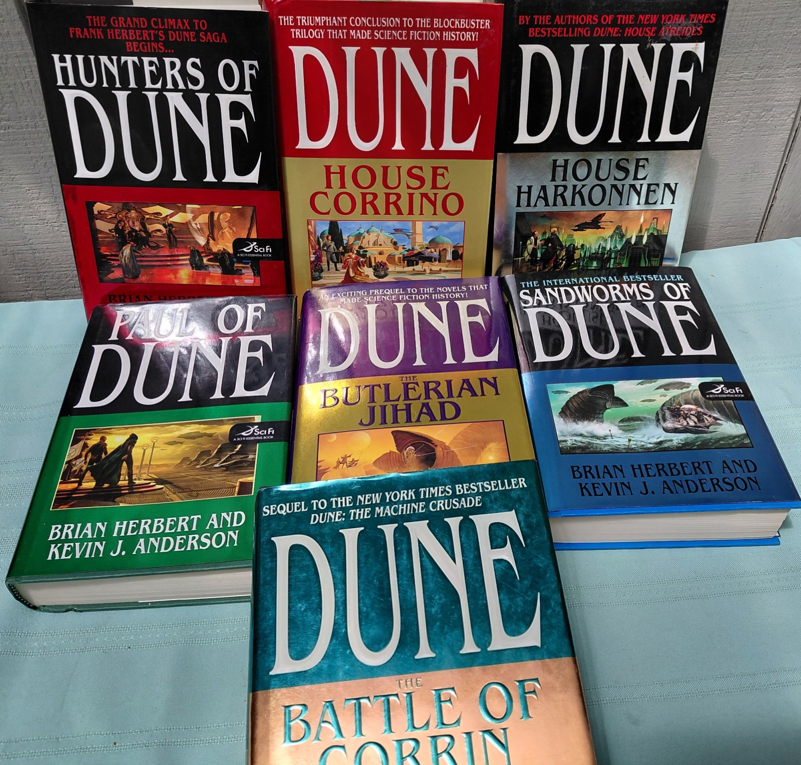 DUNE SERIES (7) HC/COLOR DJs BRIAN HERBERT KEVIN ANDERSON ALL 1ST ED VG~