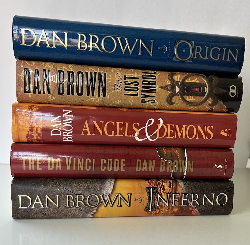 Dan Brown Robert Langdon Series Lot of #1-5 Hardcovers Da Vinci Code Inferno