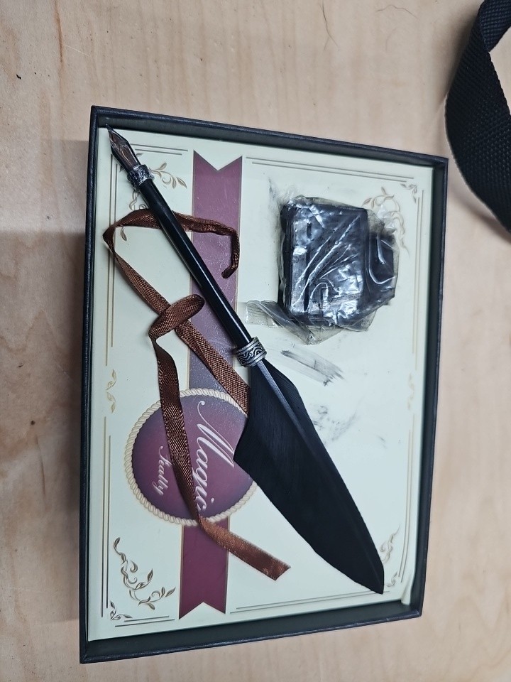 Feather Quill Caligraphy Pen As Shown In Box