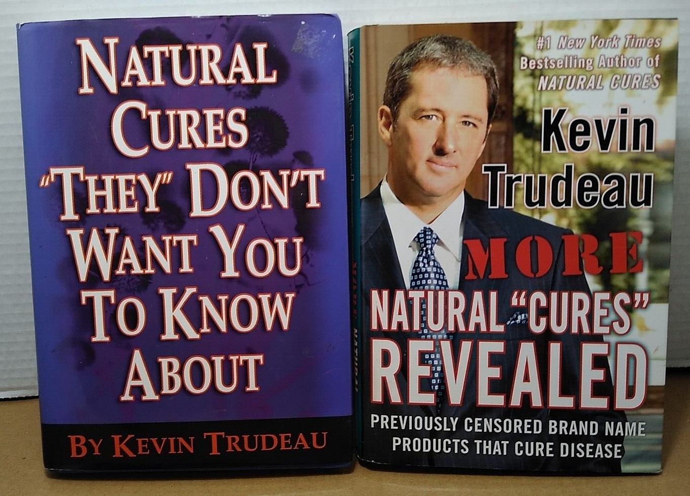Kevin Trudeau – Natural Cures & More Natural Cures Revealed – 2 Hardcovers w/ DJ