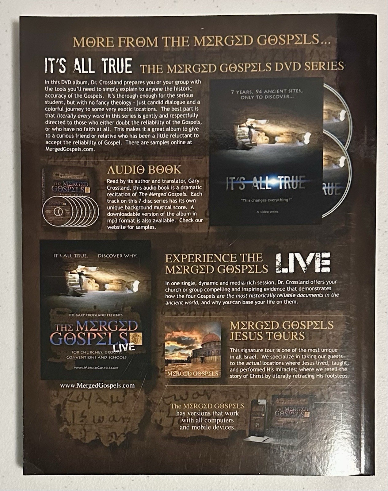 The Merged Gospels 3rd Edition Paperback (Signed) by Gary Crossland