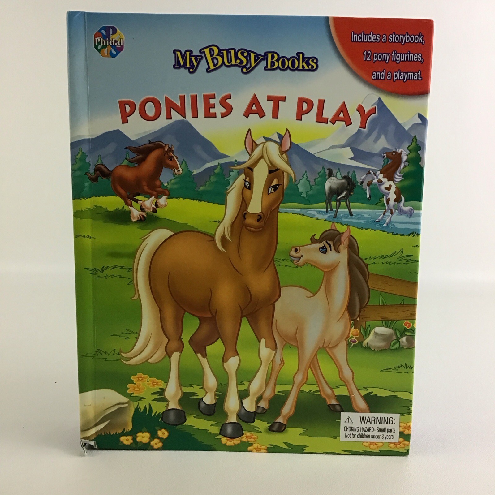 NEW My Busy Books Ponies At Play Storybook Figurines Playmat Phidal Vintage 2004