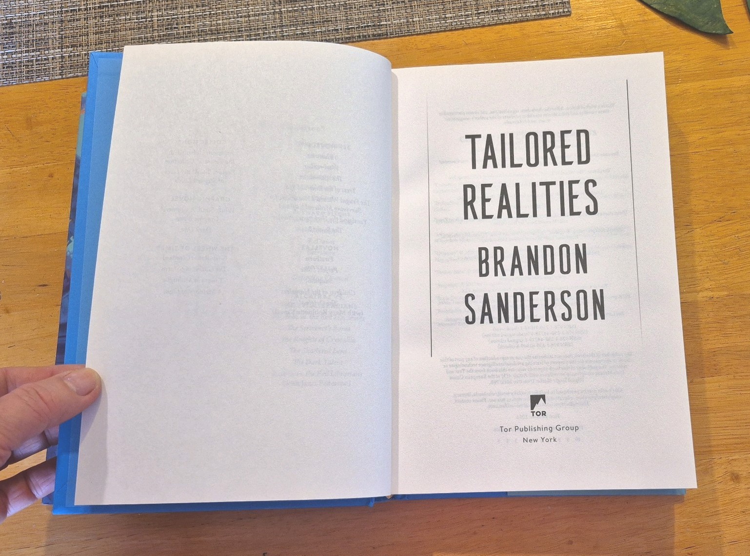 Tailored Realities by Brandon Sanderson (2025) Hardcover Book BRAND NEW