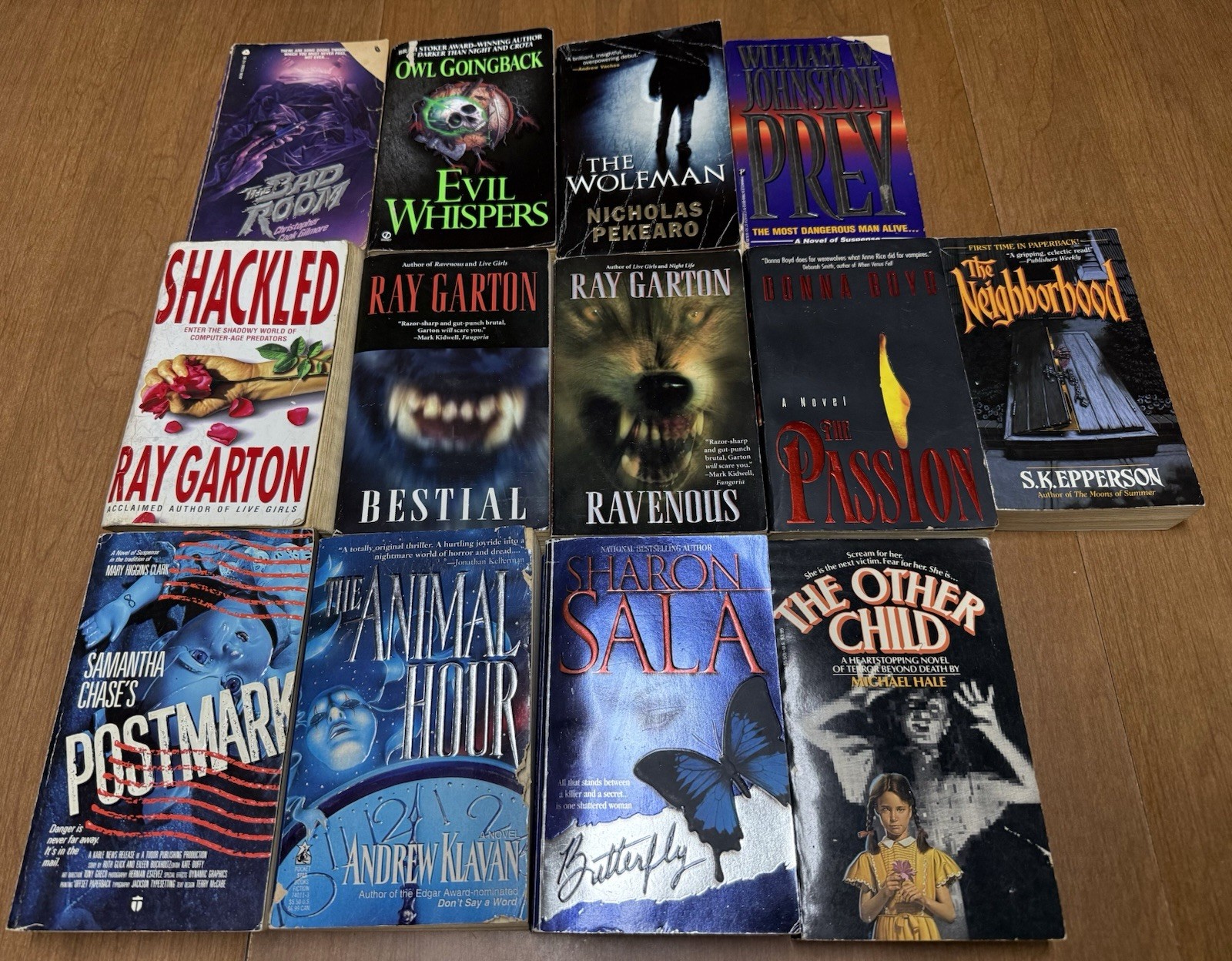 x13 Vintage Horror PB Lot Ray Garton Evil Whispers SK Epperson The Neighborhood