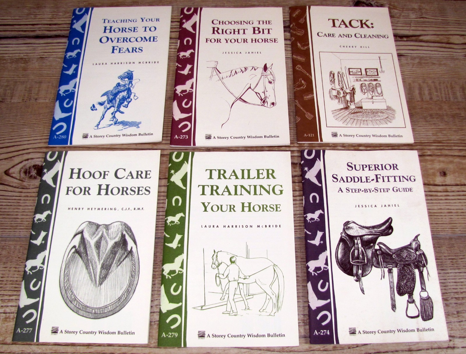 HORSE CARE BOOKLET LOT Storey Country Training Tack Saddle Hoof Trailering Fear