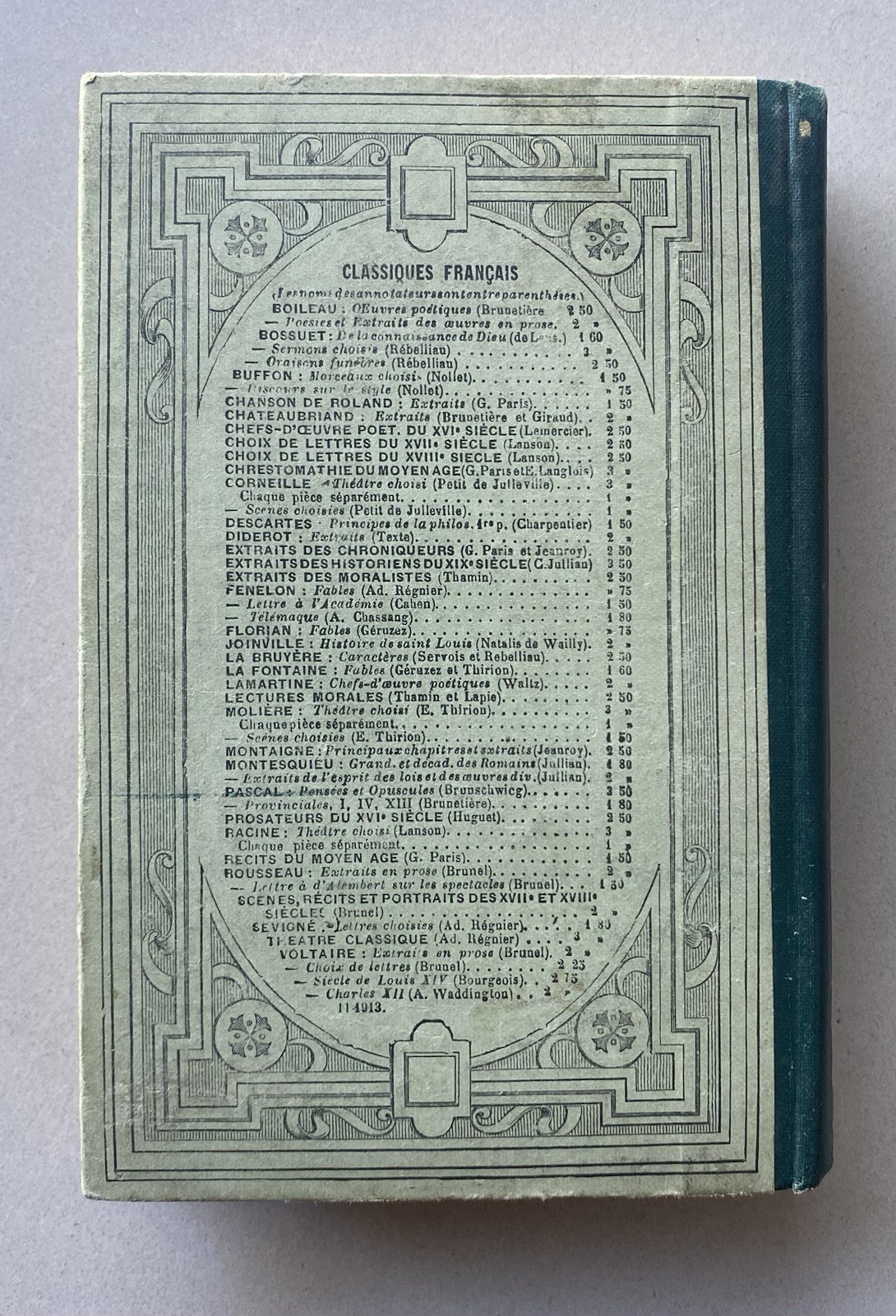 Diderot – Extraits (1914 French Text 5th Edition Hardcover) Handbook Style