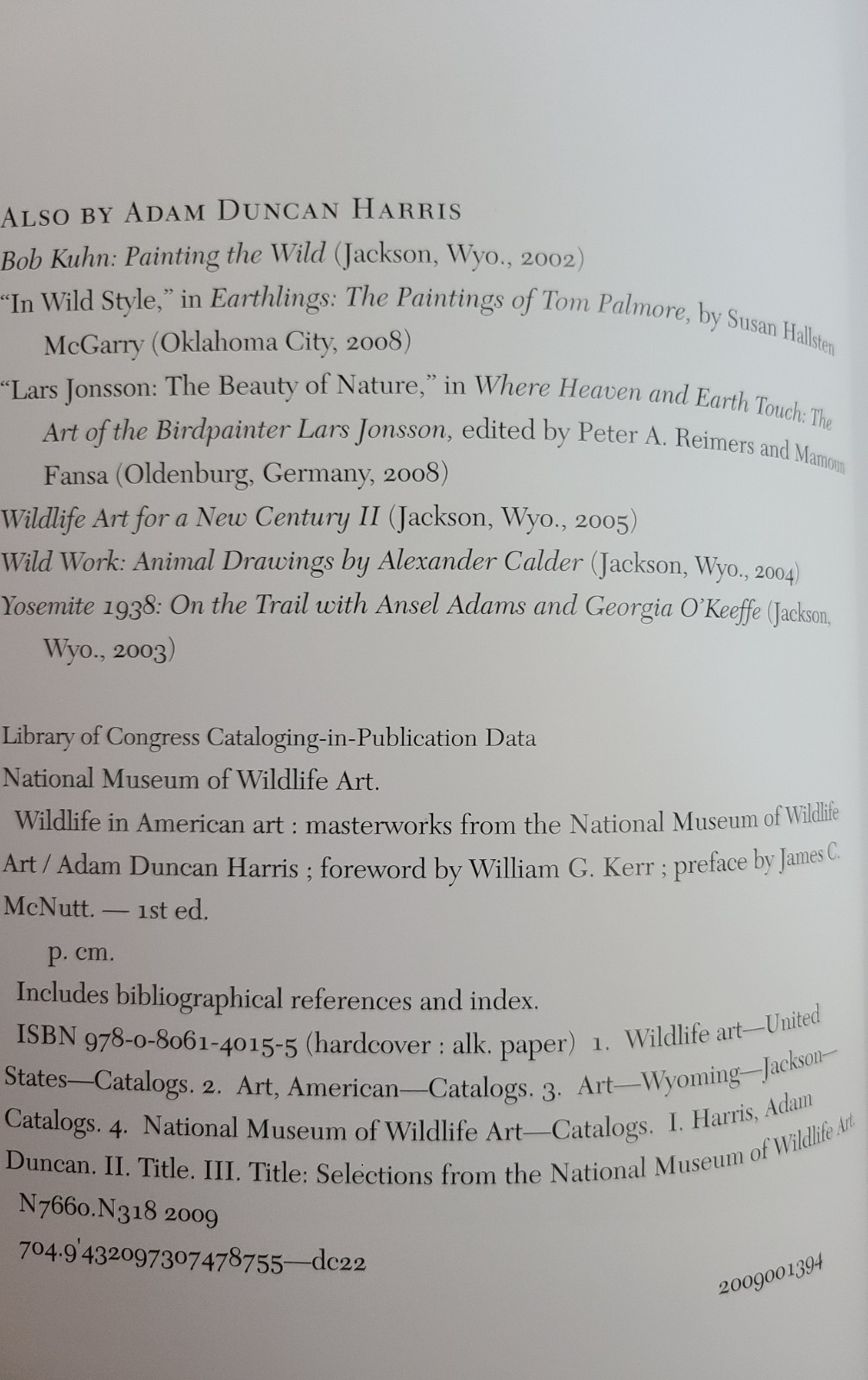 WILDLIFE in AMERICAN ART Masterworks from National Museum of Wildlife Art 1st Ed