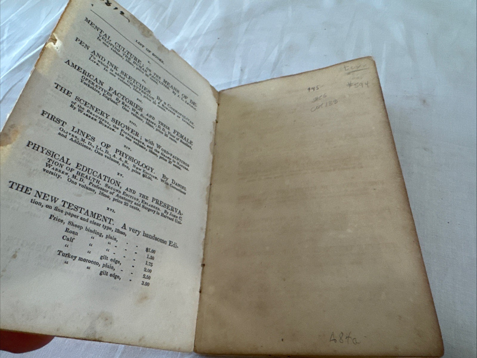 1846 John C Warren Physical Education Preservation Health Medical Ticknor First