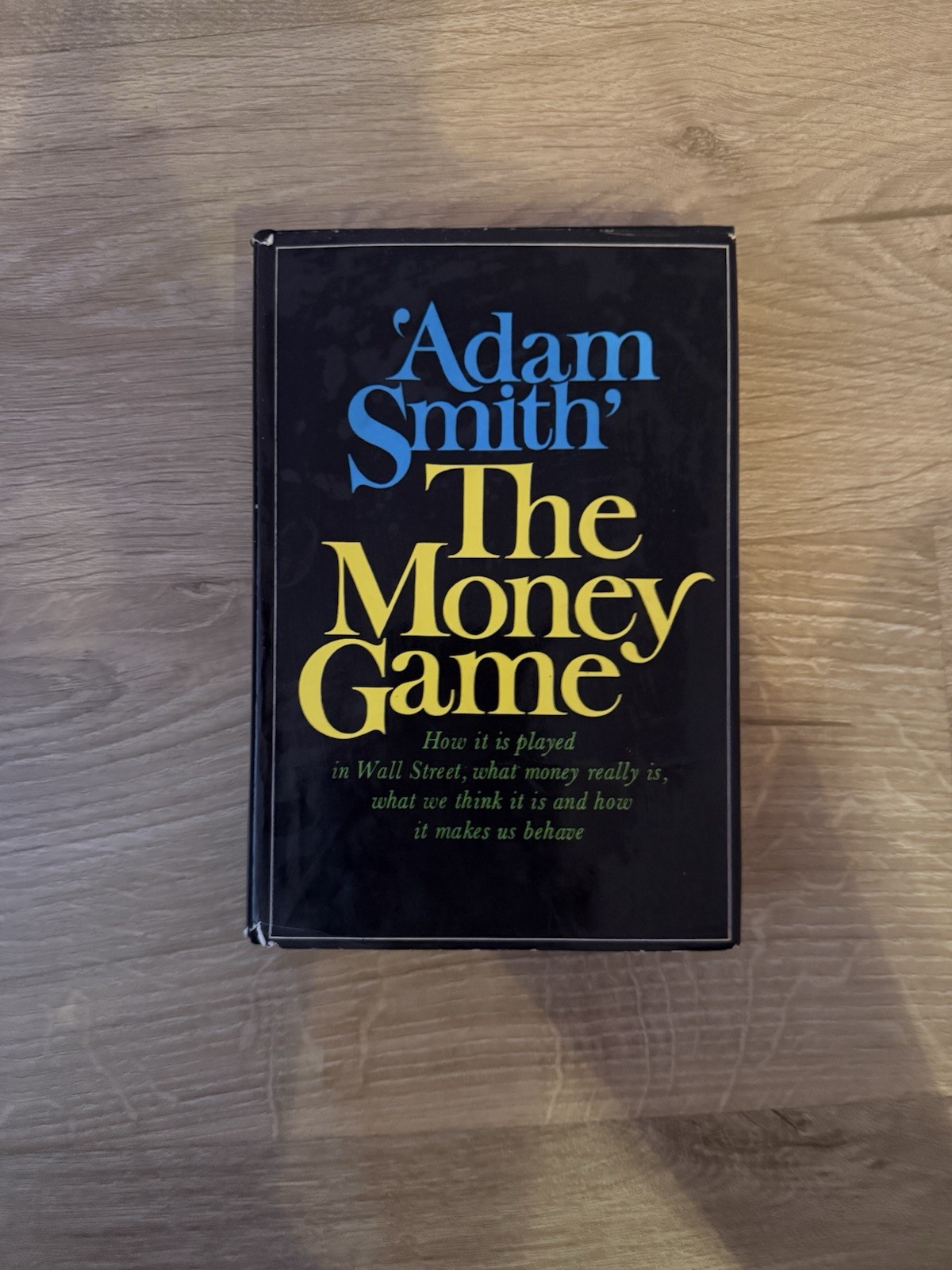 The Money Game Adam Smith Hardcover Dust Jacket 1968 Personal Finance