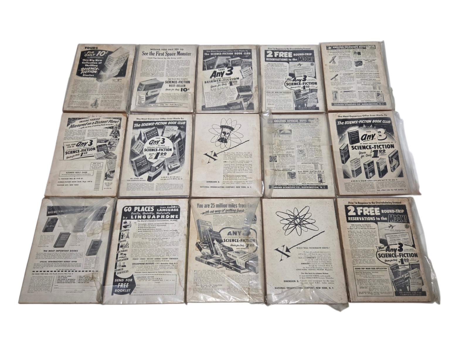 VTG Astounding Science Fiction Pulp Magazine Books Lot of 56 1940s 1950s 1960s