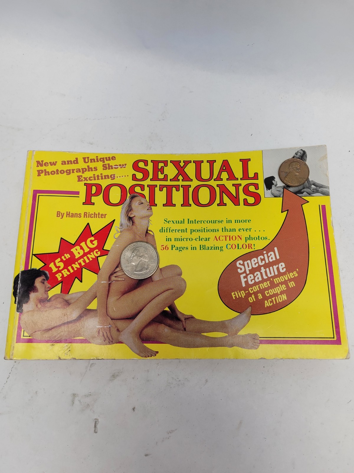Sexual Positions 1976 Copy Right 15th Printing Hans Richter-56 Pages of Color
