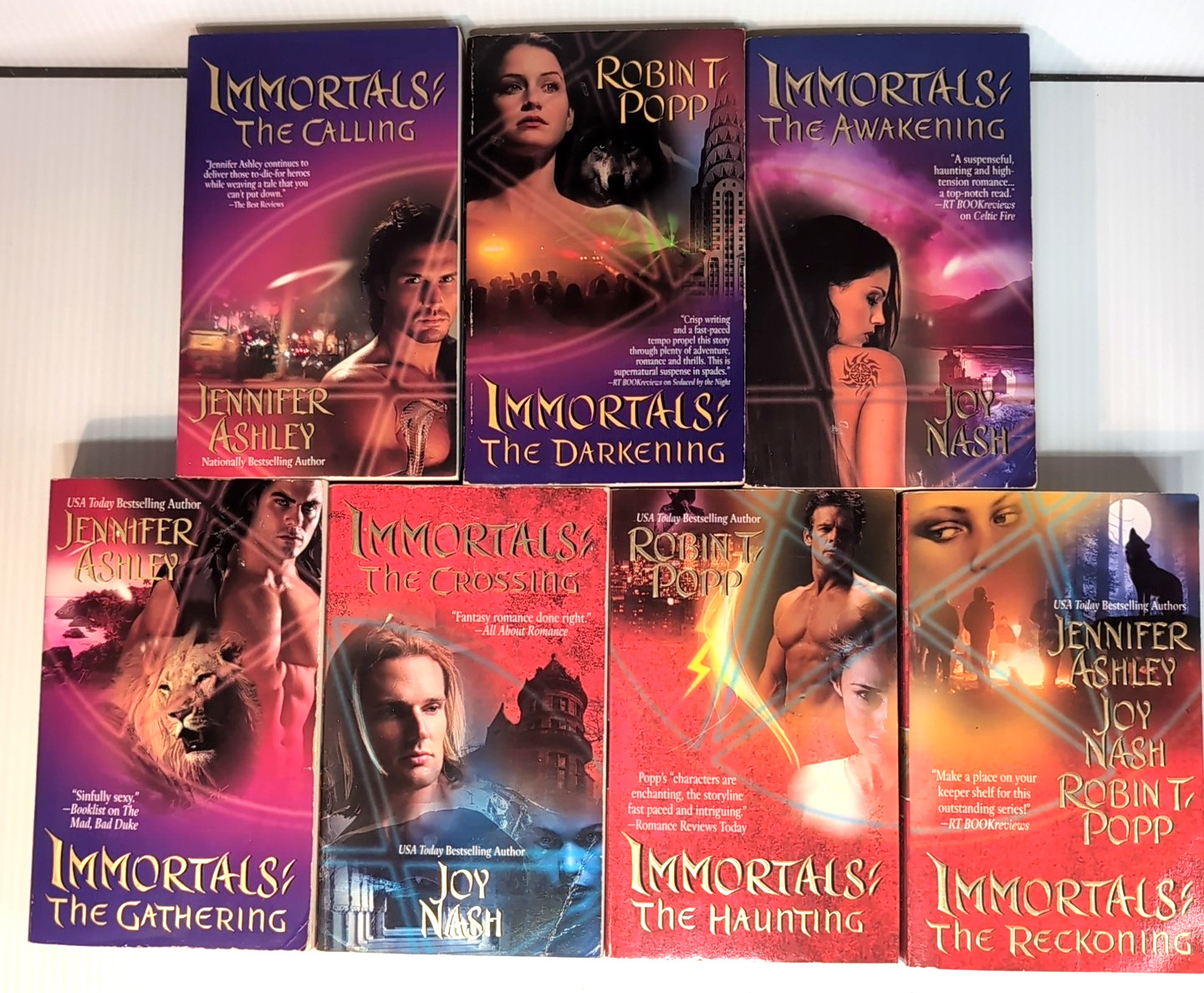 Lot Of 7 Immortals Series Book 1-4 6-8 Paranormal Romance Paperback Book