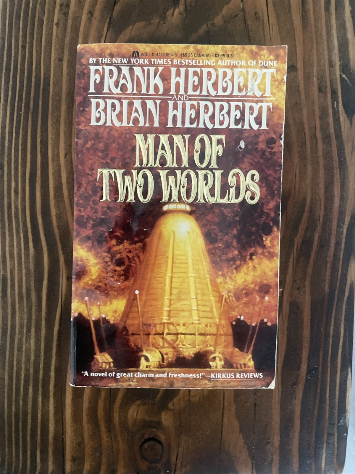 MAN OF TWO WORLDS by Frank and Brian Herbert Vintage Sci Fi Paperback Book MMPB