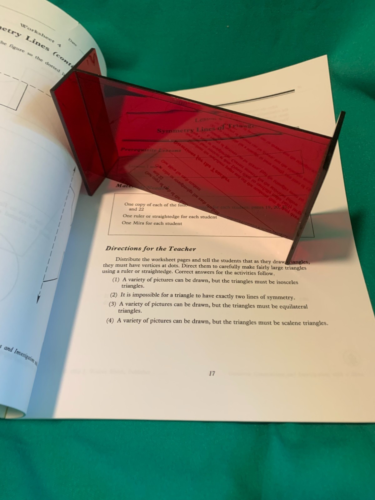 Geometric Constructions and Investigations with a Mira Book & MIRA ~ Drawing Aid