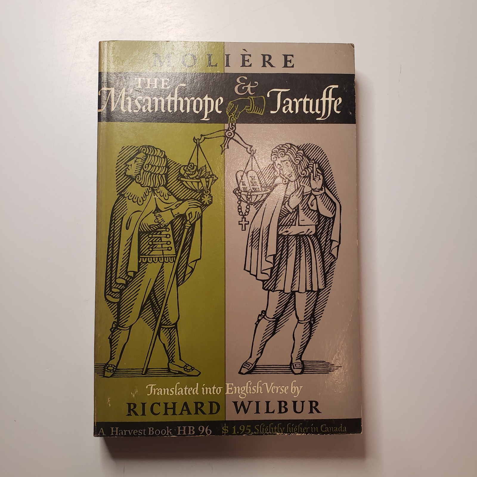 Moliere The Misanthrope + Tartuffe Translated English Richard Wilbur Vintage PB