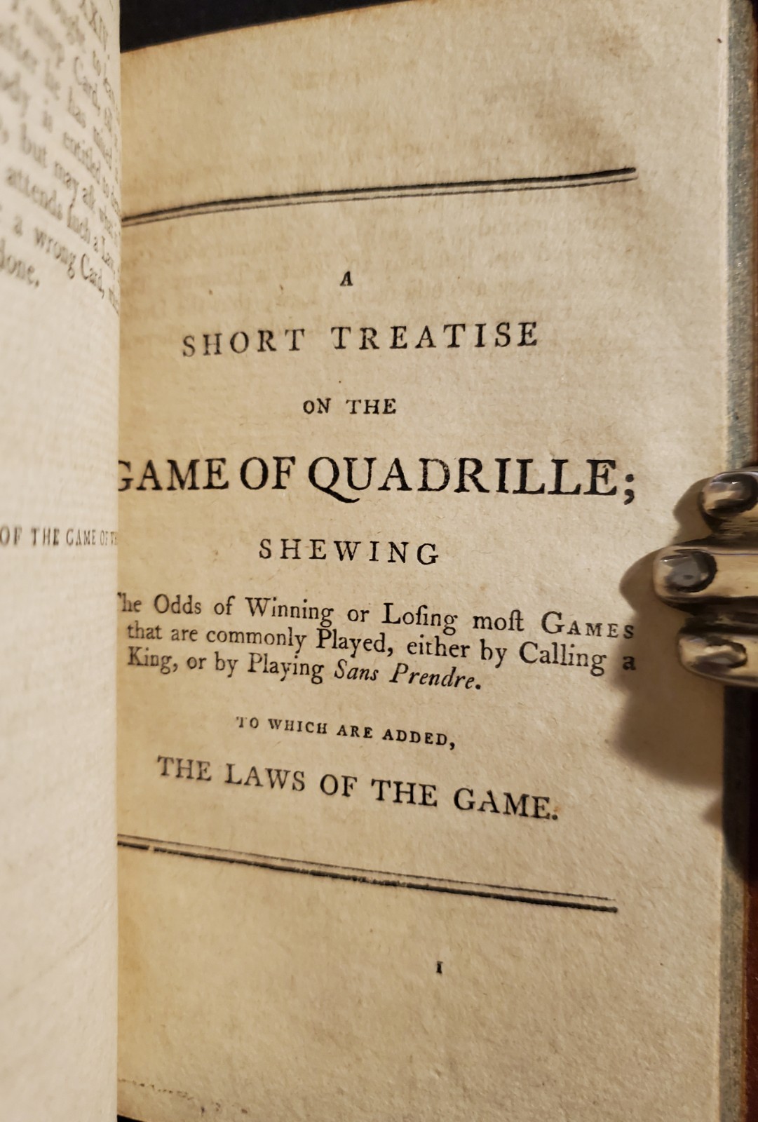 1700’s RARE BOOK Mr. Hoyle’s Games of Whist, Quadrille, Piquet Chess Back-Gammon
