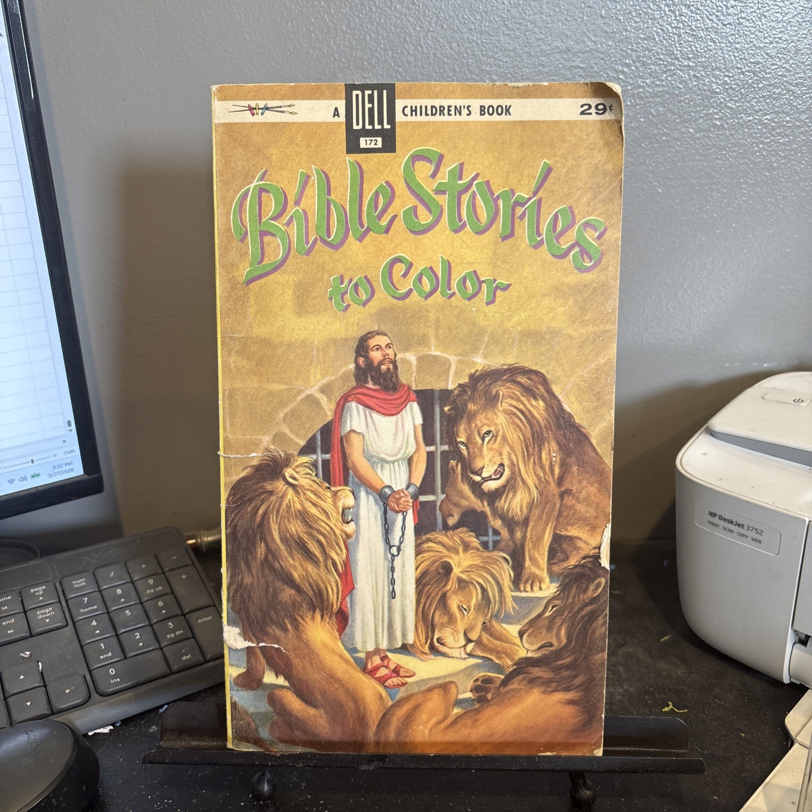 Paperback Coloring Book BIBLE STORIES TO COLOR Dell 1956 About 50 pages
