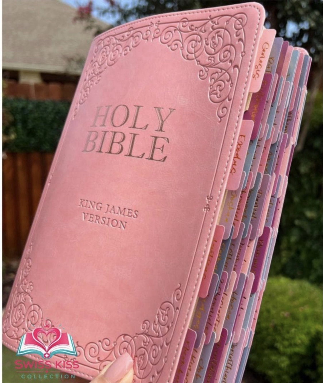 Pink KJV Bible with Ombre Tabs Giant Print Christian Gift Women Mom