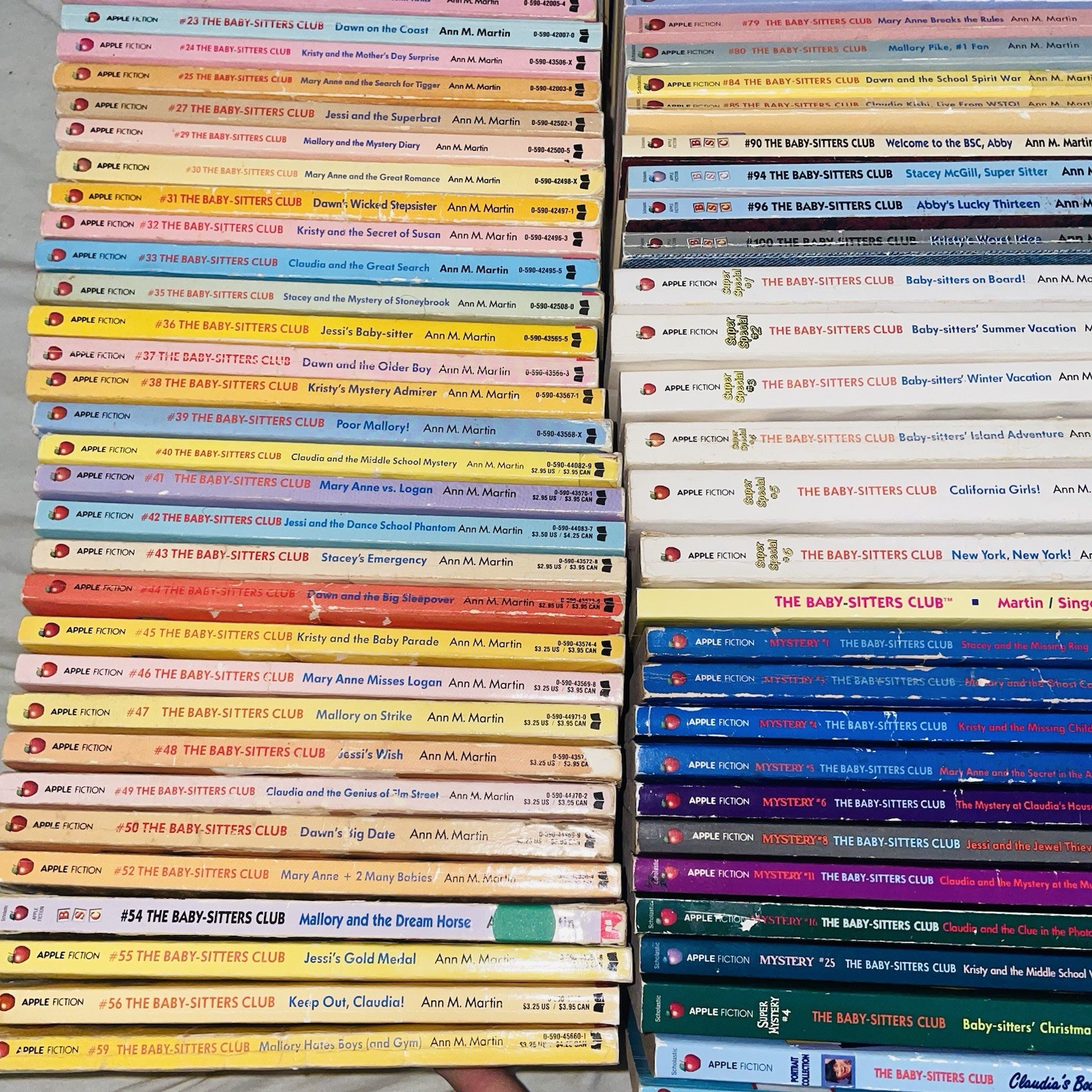 Lot of 78 Vintage The Babysitters Club Books by Ann Martin 1990s *No Duplicates*