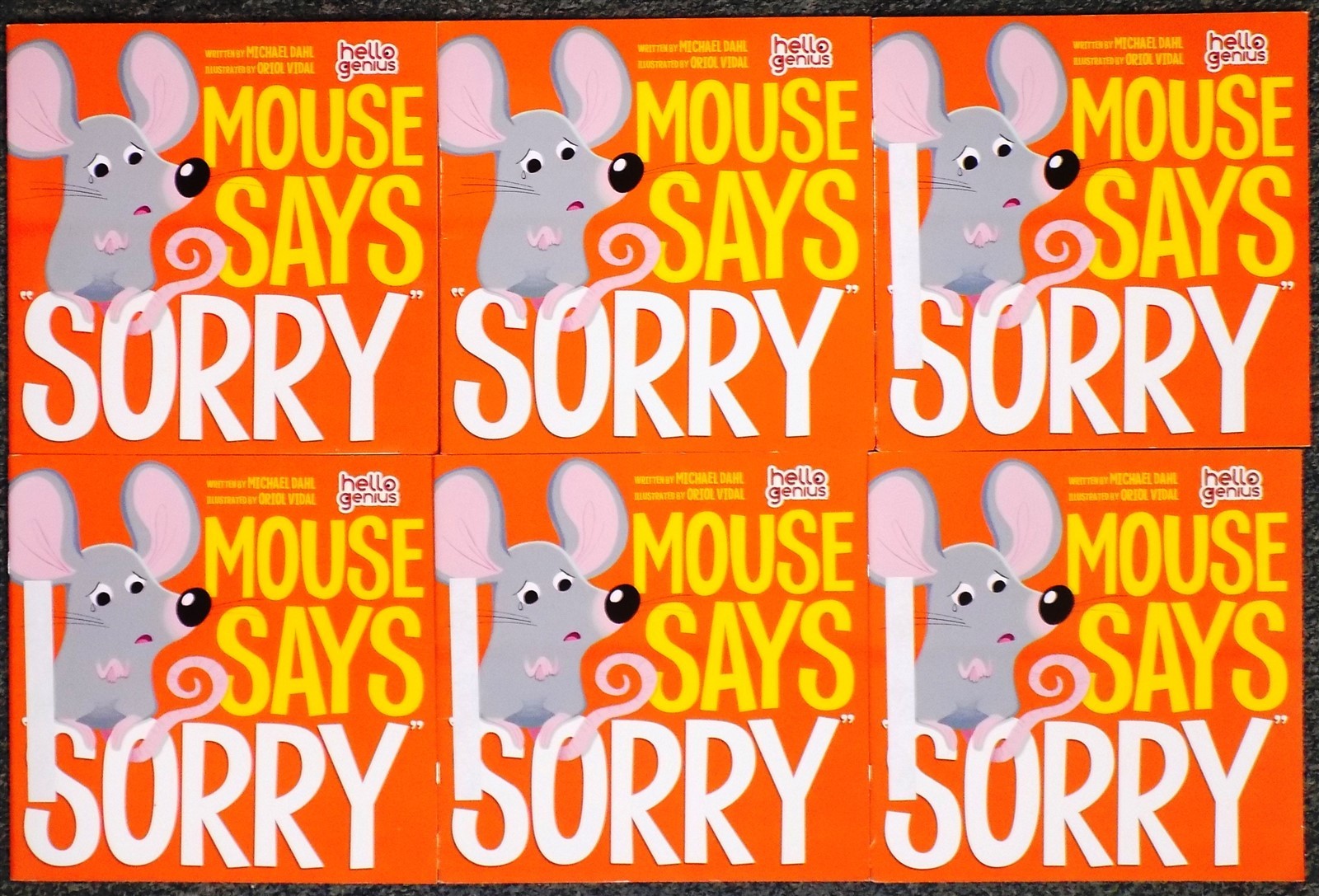 LOT OF 6 Mouse Says Sorry Paperback Michael Dahl 8.5 x 8.5 inches