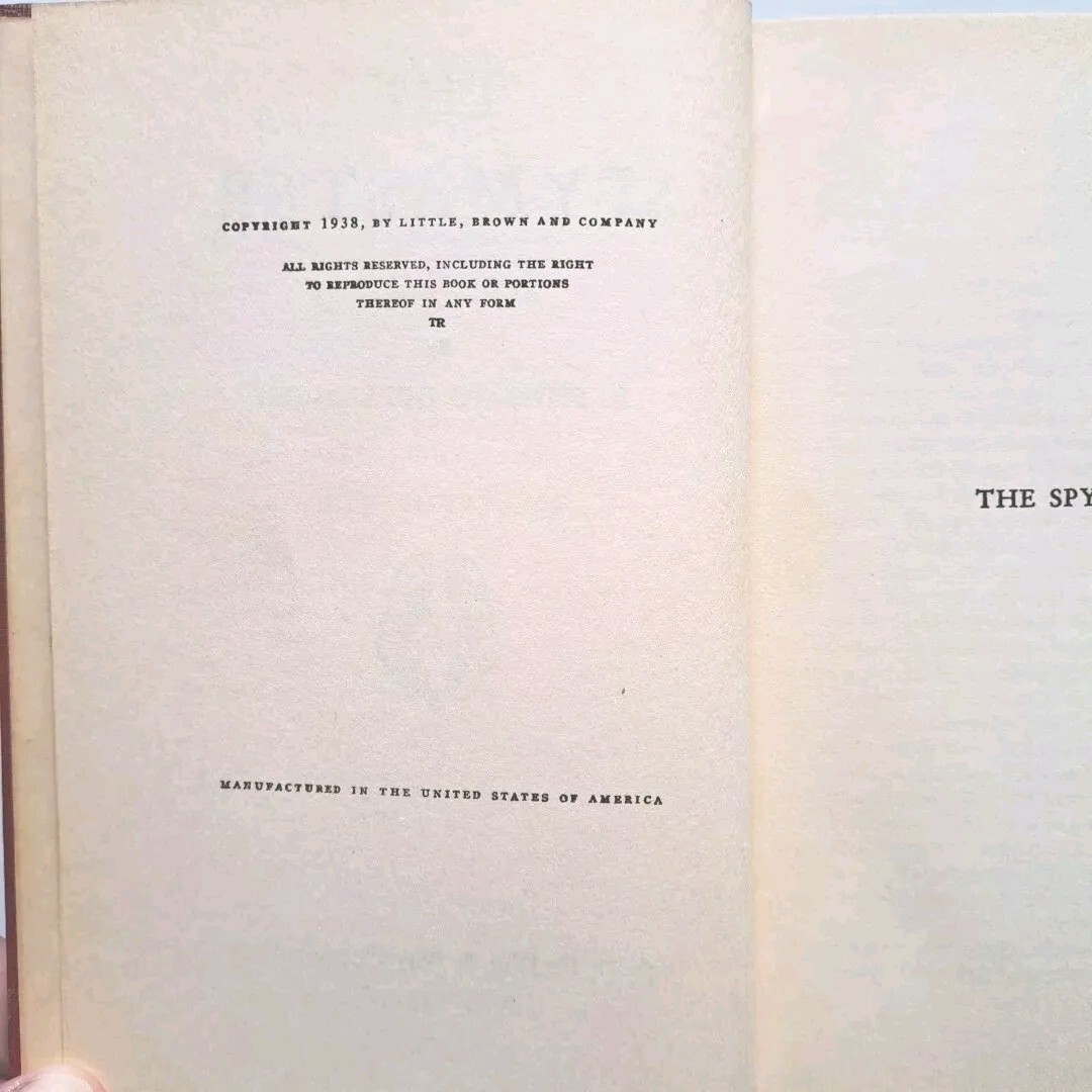The Spymaster – E. Phillips Oppenheim 1938 Little Brown and Company 300 Pages