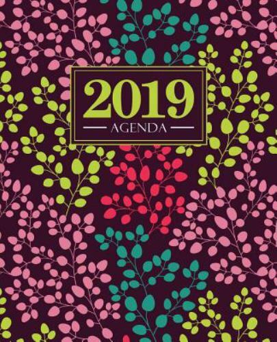 Agenda 2019: 19x23cm: Agenda 2019 Semainier: Motif Floral Tendance, Jaune, Ro…
