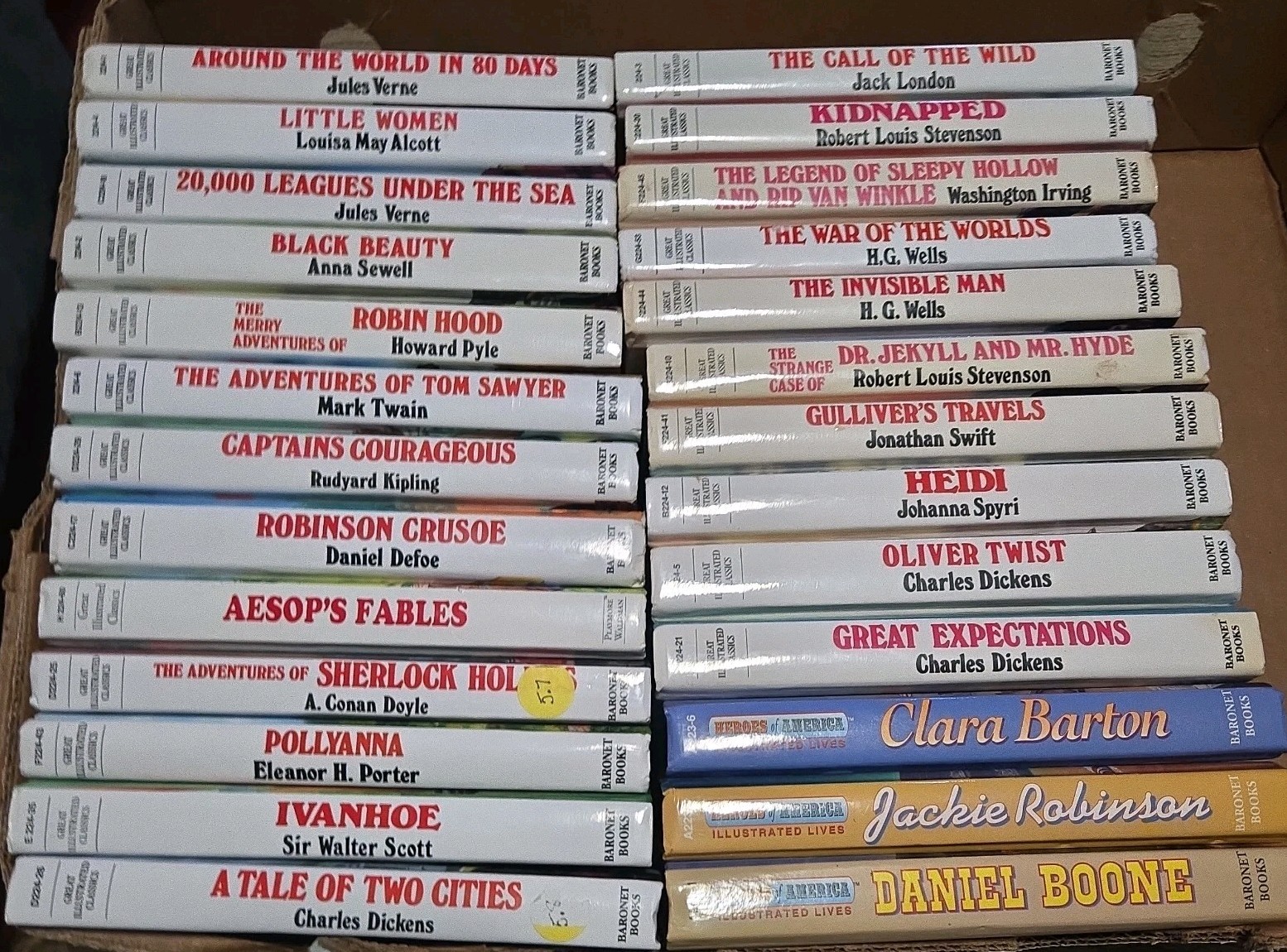 Lot of 26 Great Illustrated Classics Hardcover Baronet Books