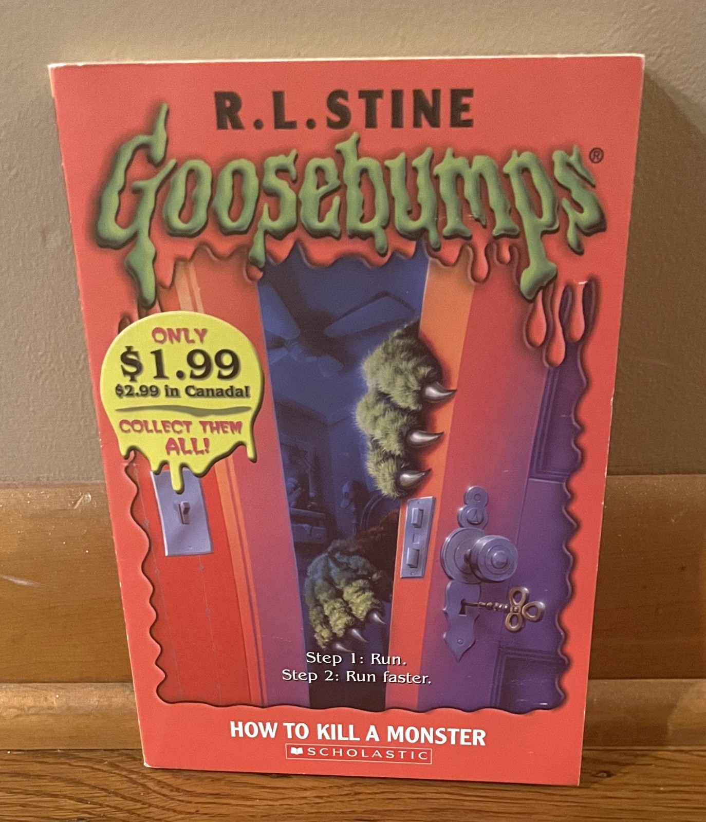HOW TO KILL A MONSTER-R. L. Stine-GOOSEBUMPS-Scholastic 4th Printing-SUPERB 1996