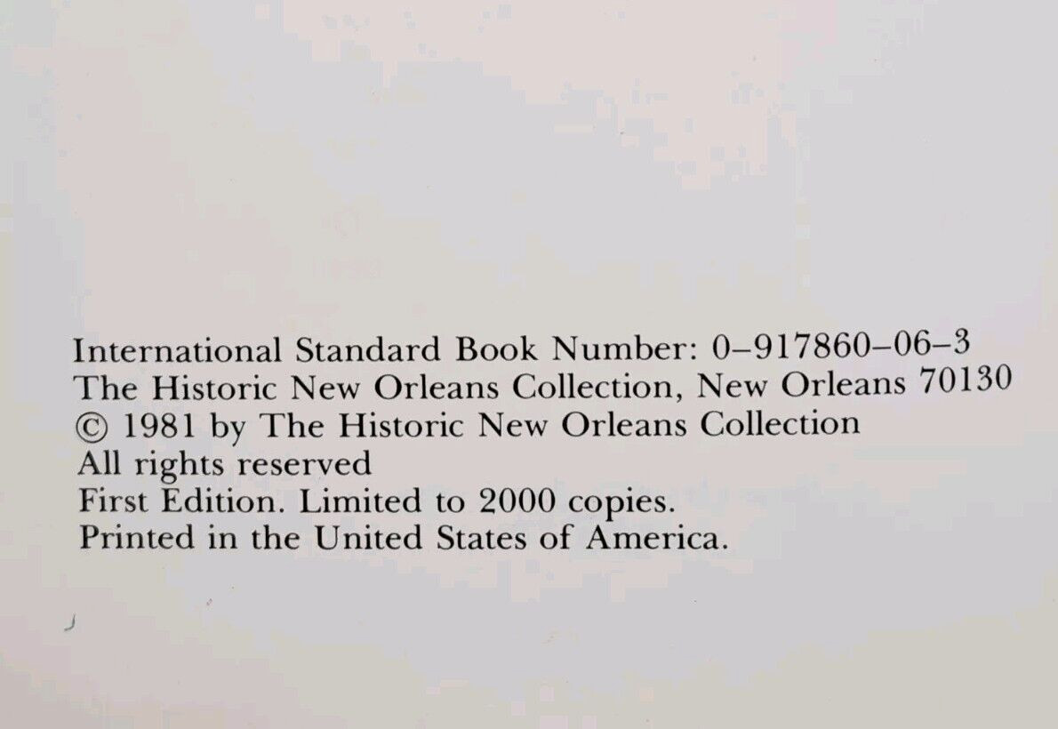 JACQUES PHILIPPE VILLERE First Native-Born Governor of Louisiana HC Ltd Ed. 1st