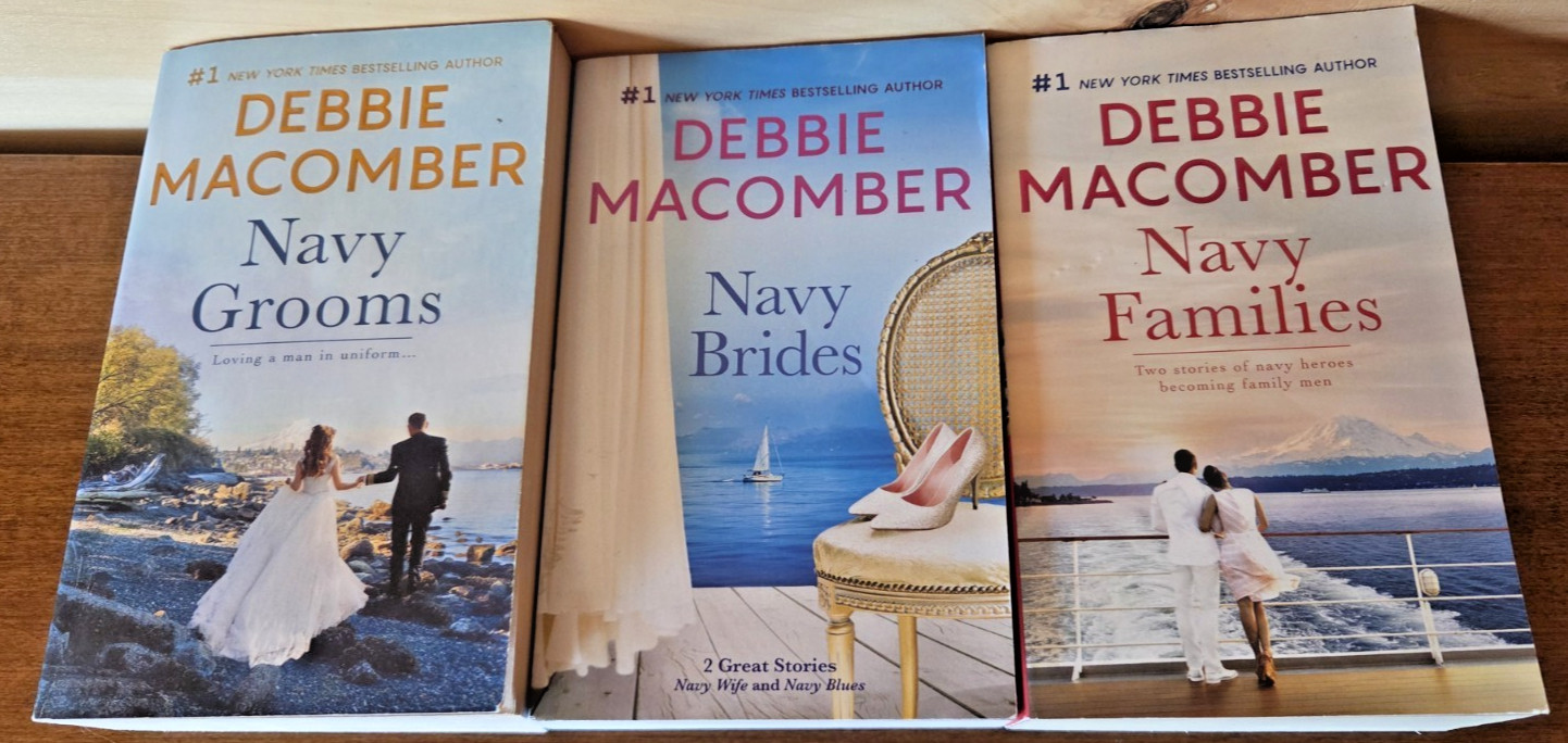 COMPLETE SET DEBBIE MACOMBER Romance Books NAVY Series 6 TITLES IN 3 MM Pbs