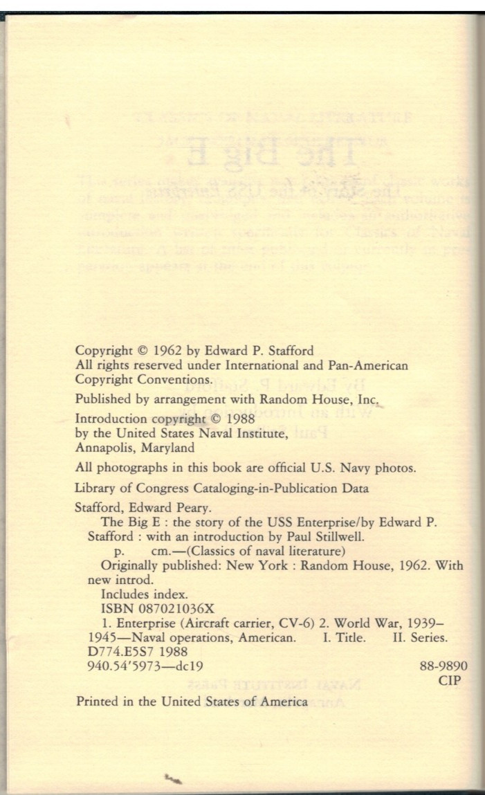 The Big E by Stafford (HC, 1962)