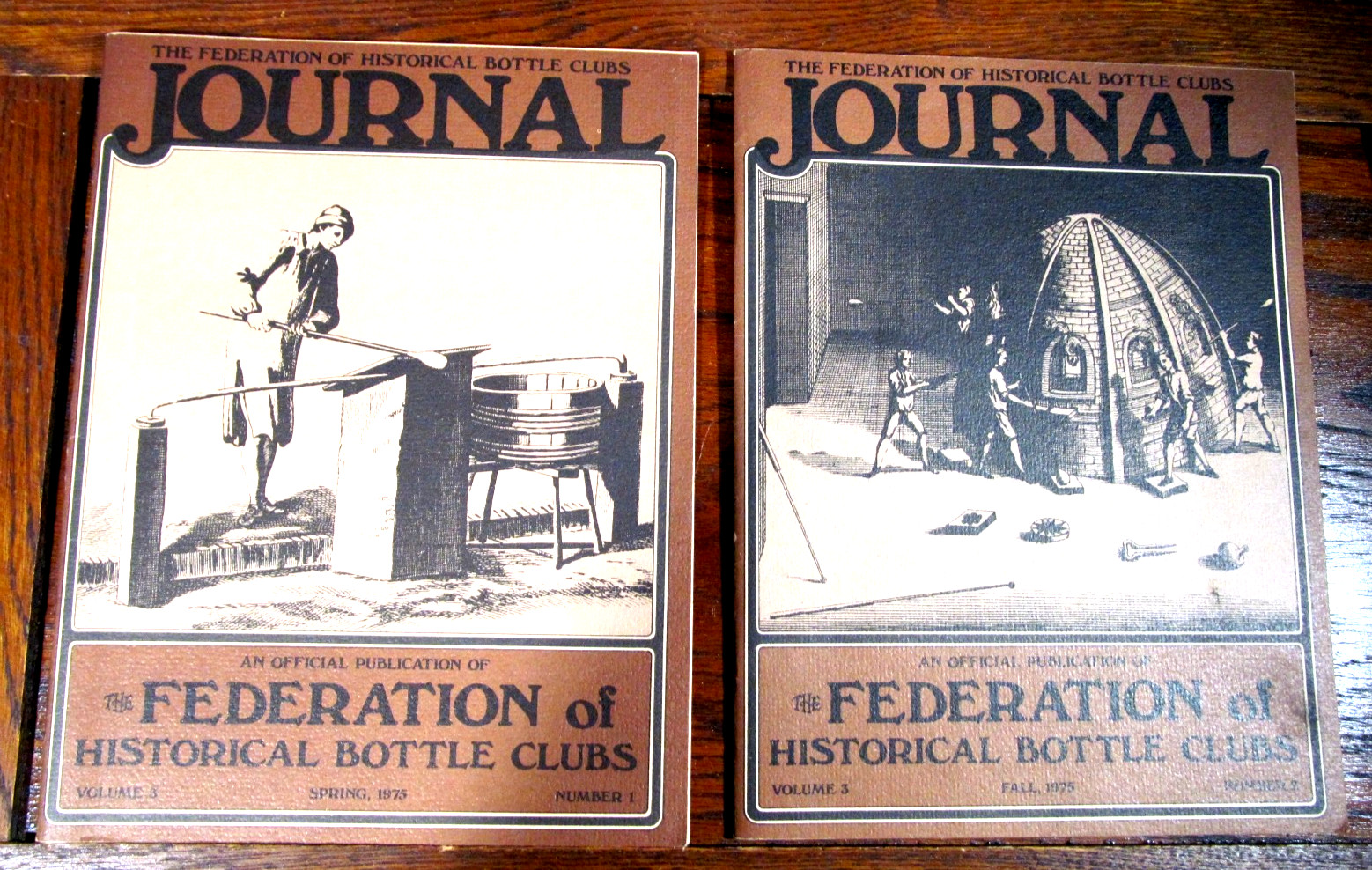 2 Issues Federation of Historical Bottle Clubs Journal 1975 Volume 3 Nos 1 & 2