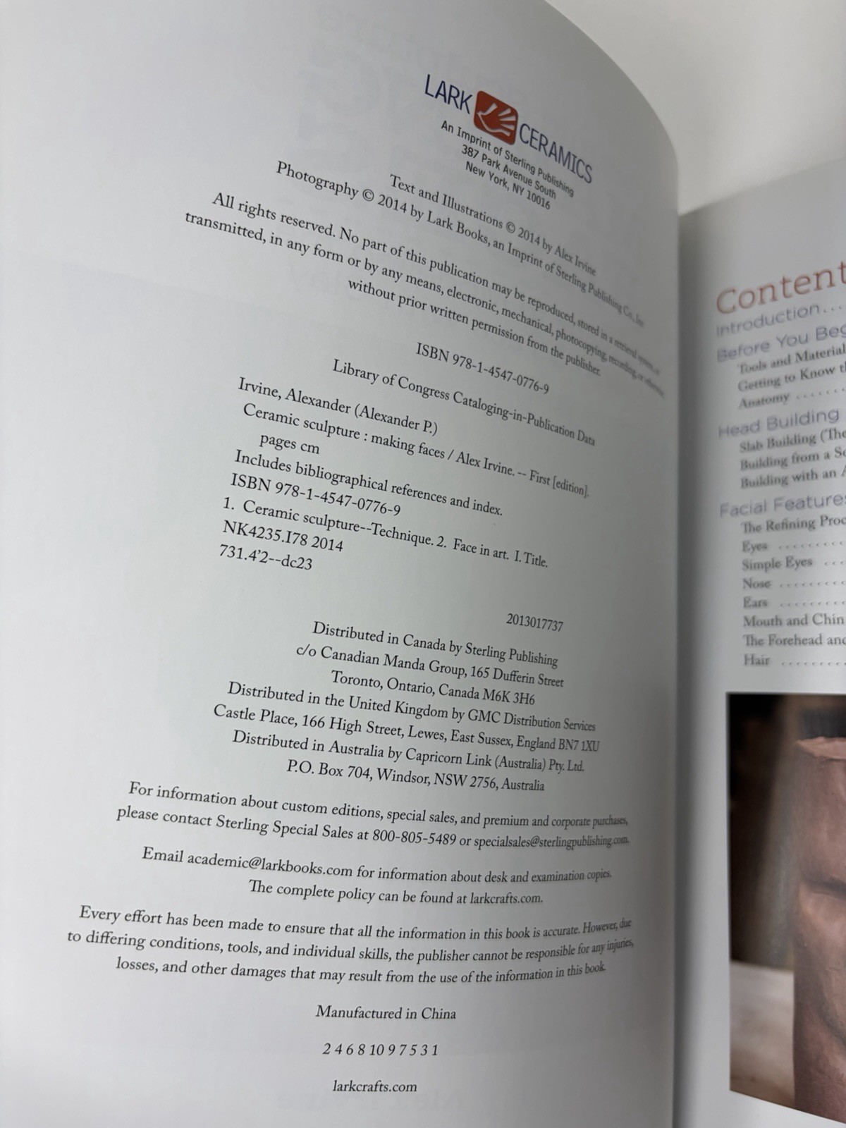 Making Faces : Guide To Modeling The Head Face With Clay Book by Irvine Ceramics