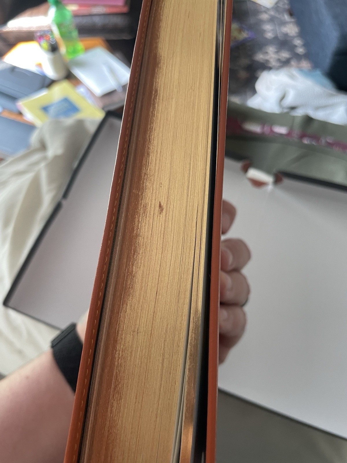 CSB Diadem Reference Edition, Orange calfskin Like New W/Box Cambridge Bible