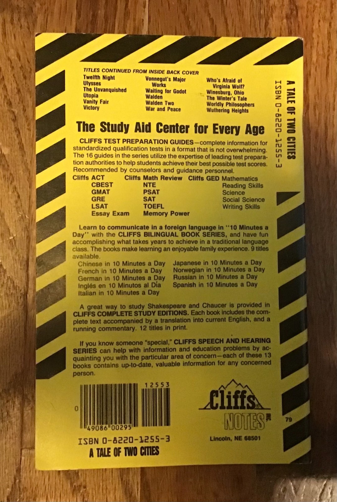 Cliffs Notes Conrad Shakespeare Dickens Dostoevsk Hardy you Pick the Book Titles