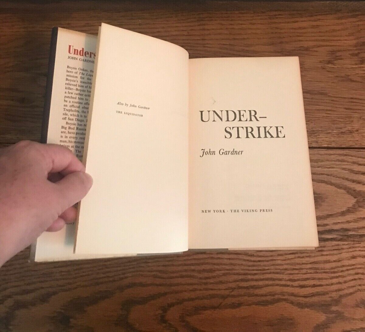 Vintage Understrike Book by John Gardner HC DJ Suspenseful Spy Novel