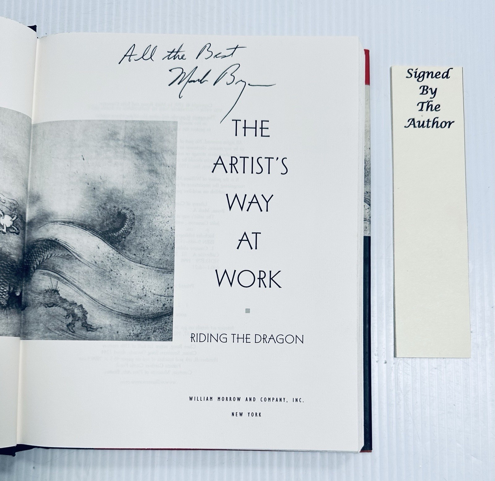 Artists Way at Work Mark Bryan SIGNED Creativity Coaching HC Riding the Dragon